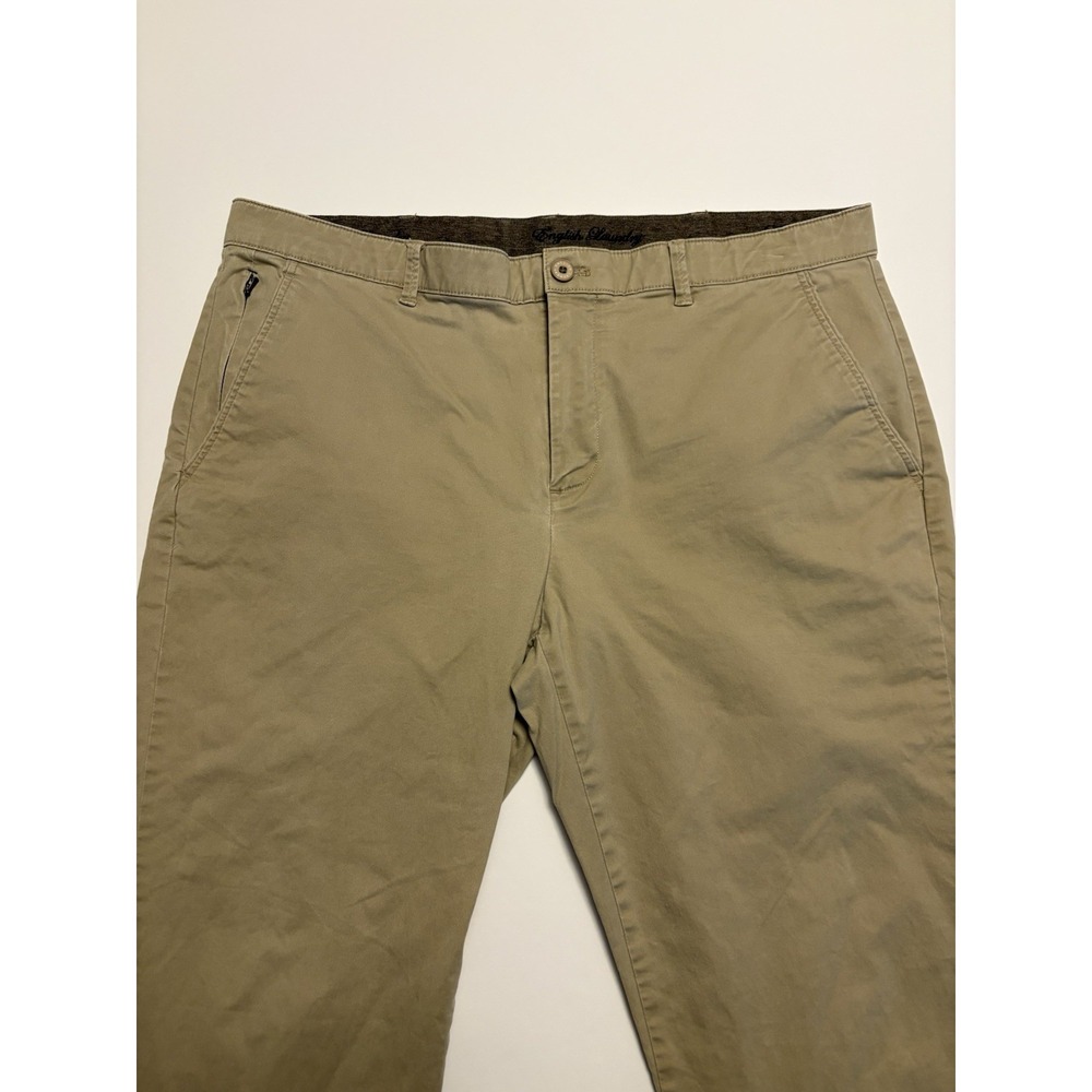 English Laundry Chino Pants Mens 38x30 Khaki Tan Stretch Cotton Straight Leg